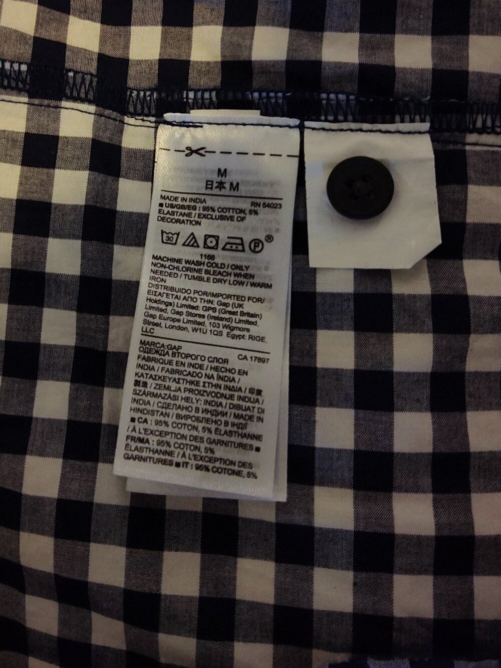 GAP | Sarah Jessica Parker | Gingham Shirtdress sz M - Picture 6 of 7